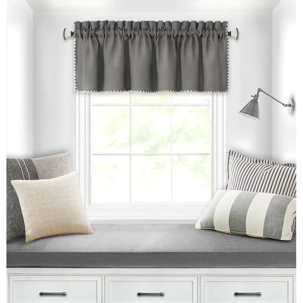 PowerSellerUSA Semi-Sheer Tailored Window Curtains, Modern Shell Stitched